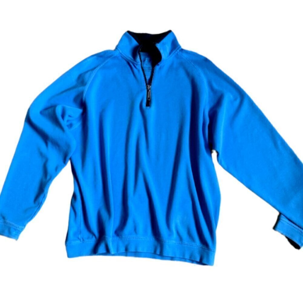Boston Trader's 1/4‎ Zip Pullover 100% Pima Cotton Blue Men's XL #45H